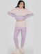 Bae Hohe Taille Jogginghose Jogger Acid Lilac