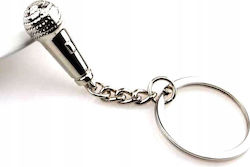 Gadgetx Metallic Gray Microphone Keychain