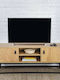TV Stand Abbott Made of Solid Brown Wood L117xD39xH48cm