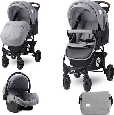 Lorelli Daisy 2 in 1 Verstellbar 2 in 1 Baby Kinderwagen Geeignet für Neugeborene Cool Grey 8.75kg