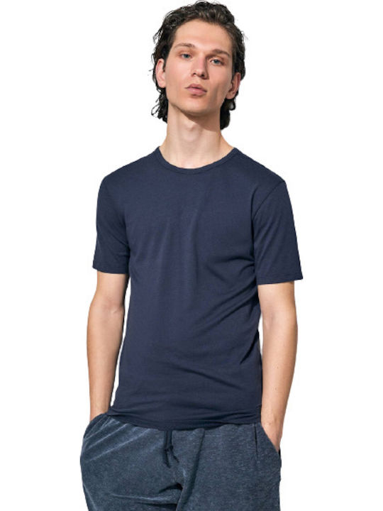 Dirty Laundry Ανδρικό T-shirt Navy Μπλε Μονόχρωμο
