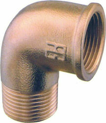 Lalizas Pipe Elbow Fitting Brass 1" Male/Female 90066