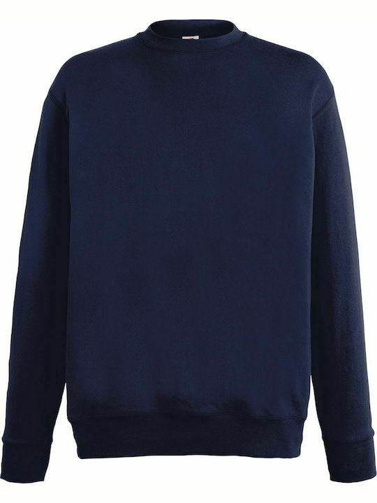 Fruit of the Loom Lightweight Set-In Men's Long Sleeve Promotional Sweatshirt Deep Navy