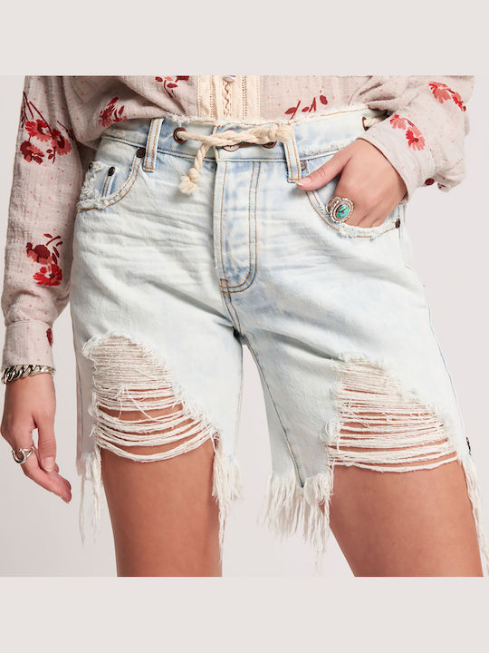 46I Women's Jean Shorts Blue