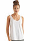 Superdry Women's Summer Blouse Cotton Sleeveless White