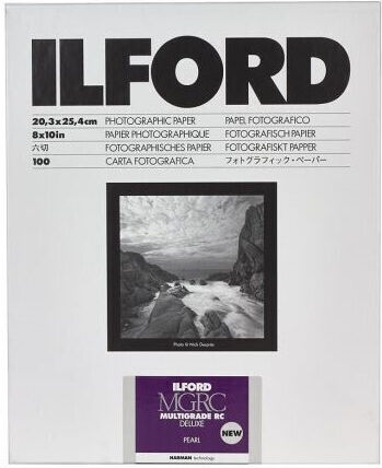 Ilford Multicrade Rc Deluxe Hârtie foto Gloss 24x30 pentru Imprimante Camera obscură 10 de hârtie fotografică