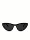Oscar & Frank The Duomo Damen Sonnenbrille mit Schwarz Kunststoff Gestell und Schwarz Linse