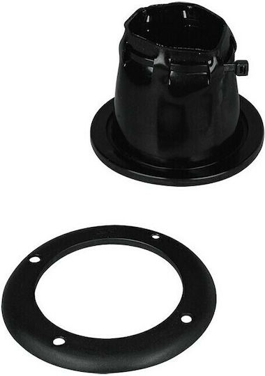 Lalizas Nozzle Bulb Adjustable Inflatable Valve with Screw Flange 105mm Black