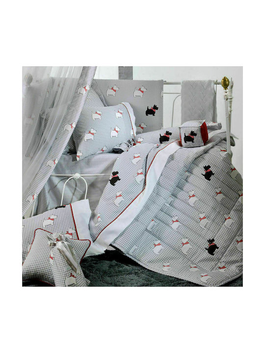 Down Town Home Baby Duvet Cover Set With Pillowcase Gray 105x150cm Down Town Home Baby Duvet Cover Set With Pillowcase Gray 105x150cm