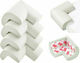 For Edges & Corners with Sticker made of Plastic in White Color 4pcs