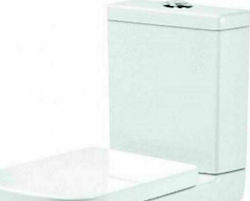 Gloria Suite Wandmontiert Porzellan Toiletten-Spülung Rechteckig Weiß