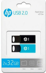 HP 212 32GB USB 2.0 Stick Blau