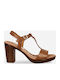 Oh My Sandals Women's Sandals Tabac Brown with Chunky High Heel