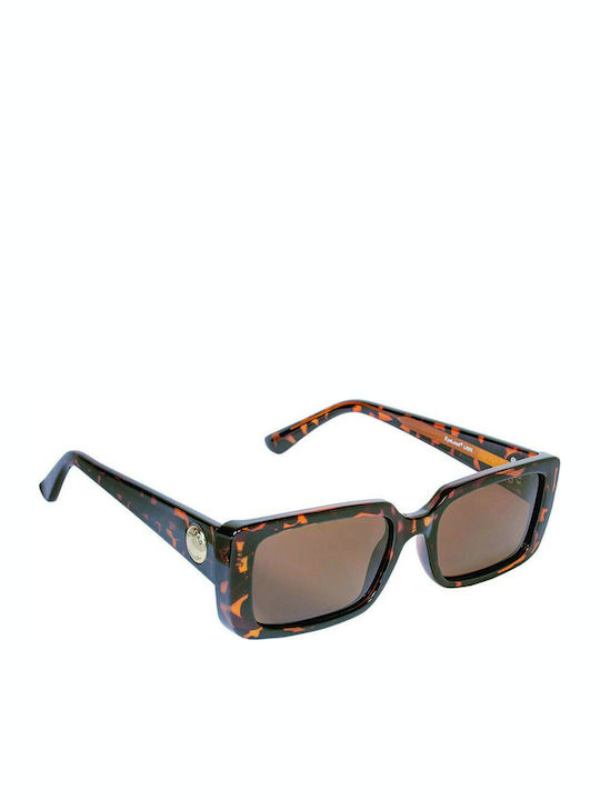 Eyelead Women's Sunglasses with Brown Tartaruga Plastic Frame and Brown Polarized Lens