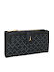 Large Leather Women's Wallet Classic Black