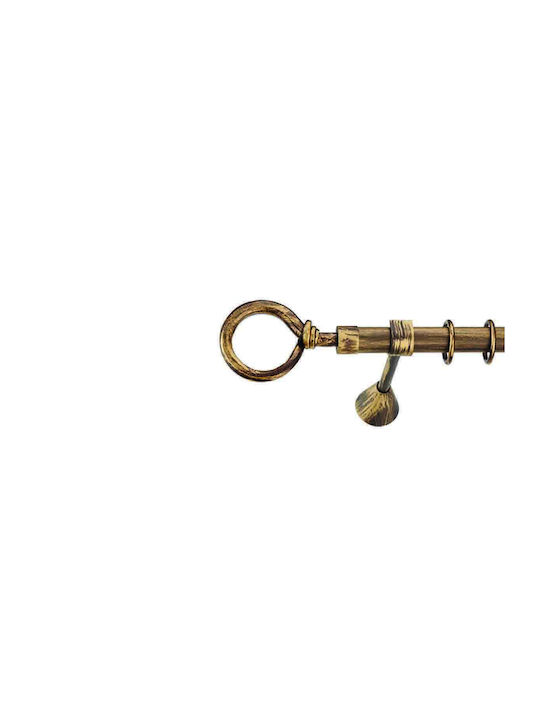 Enis by Domus Metallisch Vorhangstange Zeder Doppel mit Schiene Φ25mm 240cm Rust - Bronze