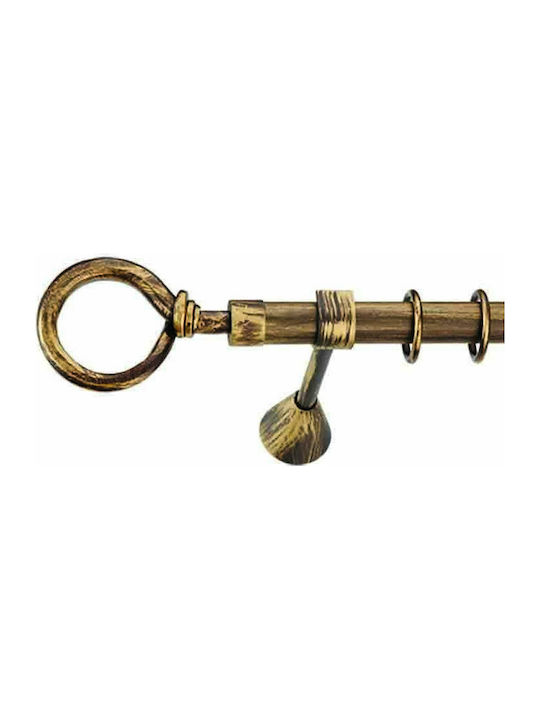 Enis by Domus Metallisch Vorhangstange Zeder Doppel mit Schiene Φ25mm 200cm Rust - Bronze