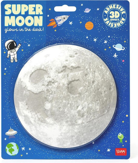 Legami Milano Детска стикерна за стена Стена Фосфоресциращи 3D Super Moon