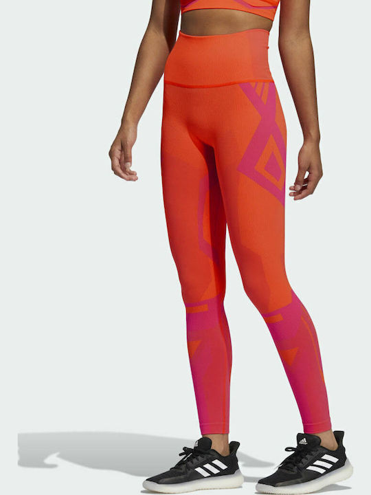 Formotion Sculpt Two Tone Training Γυναικείο Μακρύ Κολάν Σύσφιξης Ψηλόμεσο Κόκκινο