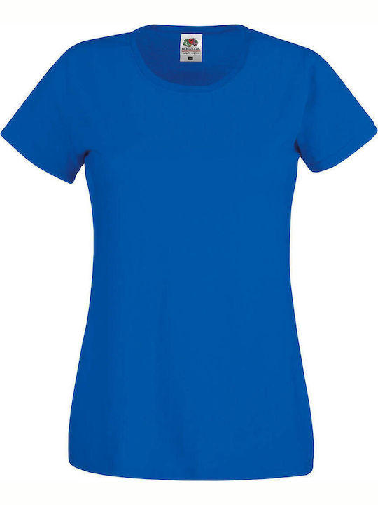Fruit of the Loom Ladies Original T Women's Short Sleeve Promotional T-Shirt Royal