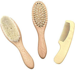 Baby Brush and Comb Brown 3 Pieces