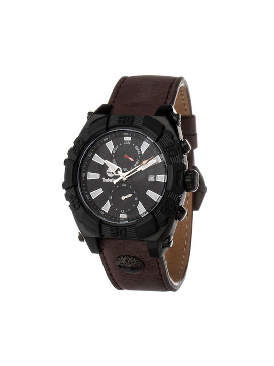 Timberland Watch Battery with Brown Leather Strap