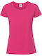Fruit of the Loom Ladies Ringspun Premium T Women's Short Sleeve Promotional T-Shirt Fuchsia