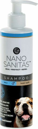 Nanosanitas Short Hair Male Shampoo για Αρσενικούς Κοντότριχους Σκύλους 250ml