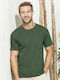 Fruit of the Loom Ringspun Premium T Ανδρικό Διαφημιστικό T-shirt Κοντομάνικο Bottle Green
