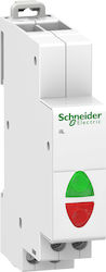 Schneider Electric iIL Διπλή Ενδεικτική Λυχνία Πίνακα Κόκκινη / Πράσινη 1P