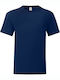 Fruit of the Loom Iconic 150 T Men's Short Sleeve Promotional T-Shirt Heather Navy