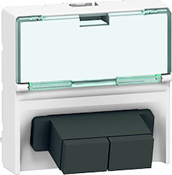 Legrand Mosaic Πρίζα Οπτικής Ίνας χωρίς Πλαίσιο 2 Στοιχείων 2SC σε Λευκό χρώμα 078617