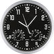 Macma Werbeatrikel Mit Thermometer & Hygrometer Wanduhr Kunststoff Black Ø35cm