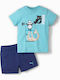 Kinder-Set mit Shorts Sommer 2Stück Hellblau