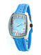 Chronotech Women's Watch with Blue Rubber Strap