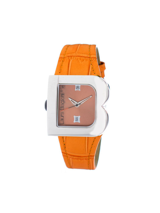 Laura Biagiotti Watch with Orange Leather Strap