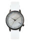 Komono Women's Watch with White Leather Strap
