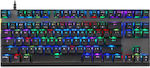 Motospeed K82 Tastatură Mecanică de Gaming Fără cheie cu Outemu Albastru întrerupătoare și iluminare RGB Negru