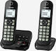 Panasonic KX-TGC462GB Cordless Phone (2-Pack) Black