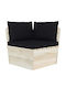 Corner Sofa Outdoor from Pallets with Pillows 60x60x65cm