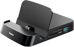 Baseus Hub Mate Phone Docking Station In Black Colour