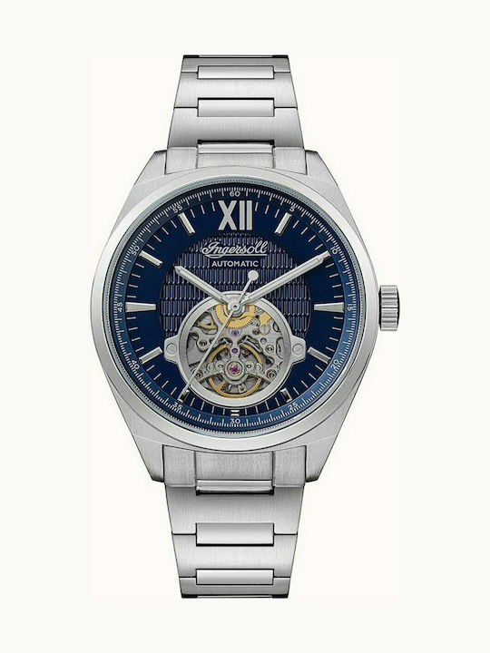 Ingersoll Men's Watch 44mm Chronograph Automatic with Silver Metal Bracelet