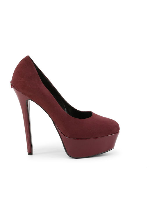 Rocco Barocco RBSC56K01 Suede Pantofi cu toc cu Toc Stiletto Burgundy