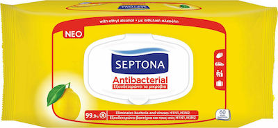 Septona Antibacterial Dezinfectante Servetele Pentru mâini 60buc Lămâie