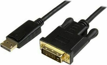 StarTech Cable DVI-D male - DisplayPort male 1m Μαύρο (DP2DVI2MM3)