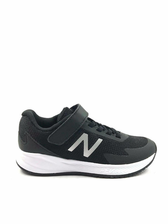 Kids Sports Shoes Running with Hoop & Loop Closure Black