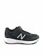 Kids Sports Shoes Running with Hoop & Loop Closure Black