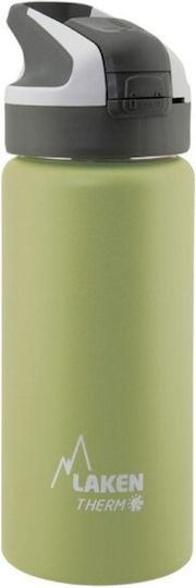 Laken Summit cap Recyclable Bottle Thermos Stainless Steel BPA Free 500ml Green with Mouthpiece