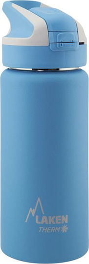 Laken Summit cap Recyclable Bottle Thermos Stainless Steel BPA Free 500ml Light Blue with Mouthpiece