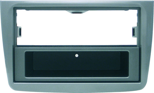 Phonocar DIN Fascia Panels 2 Din Front Panel R/CD for Alfa Romeo Mito 2014 Grey/Silver for Alfa Romeo Mito